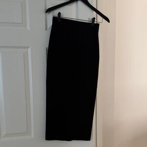 Black Midi Pencil Skirt for Night Out
